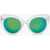 LINDA FARROW Erdem Cat-Eye Sunglasses With Iridescent Lenses White
