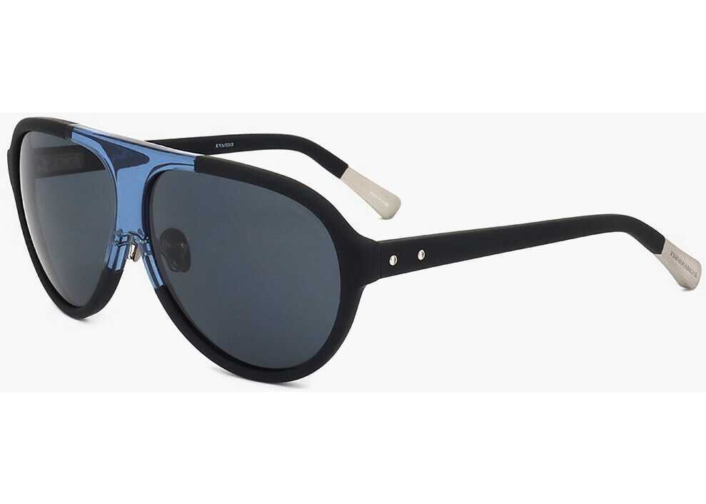Ochelari de soare LINDA FARROW Kris Van Assche Aviator Sunglasses With Two-Tone Frame Black Barbati (BM 18098647) 2