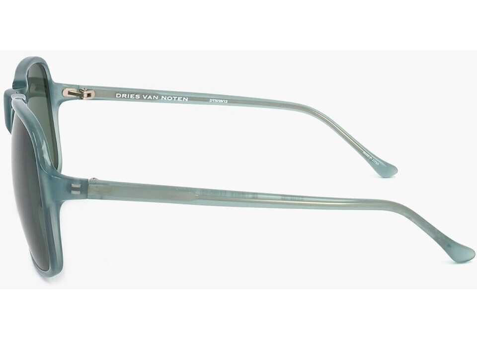 Ochelari de soare LINDA FARROW Dries Van Noten Rectangular Sunglasses With Plastic Frame Green Femei (BM 18098653) 3