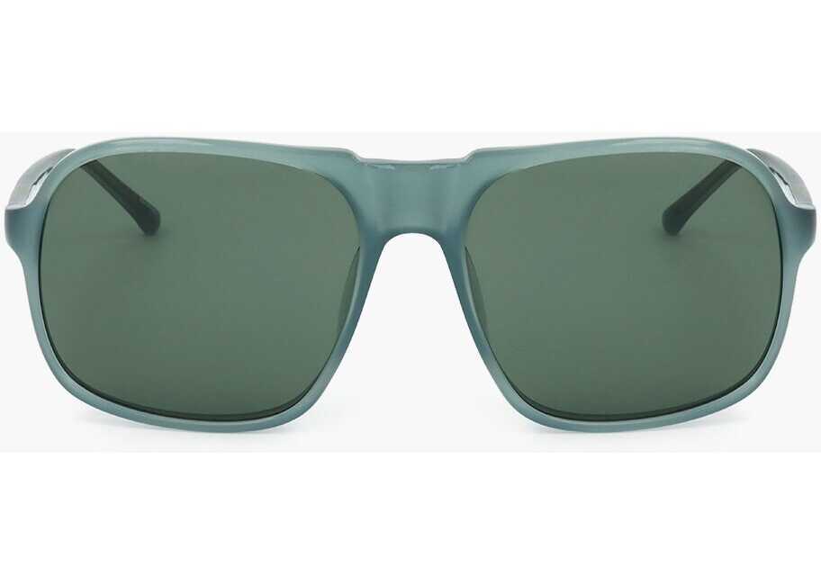 Ochelari de soare LINDA FARROW Dries Van Noten Rectangular Sunglasses With Plastic Frame Green Femei (BM 18098653) 1
