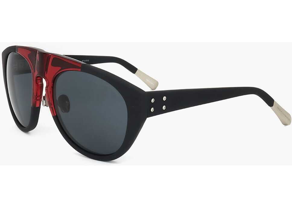 Ochelari de soare LINDA FARROW Kris Van Assche Aviator Sunglasses With Two-Tone Frame Black Barbati (BM 18098662) 2