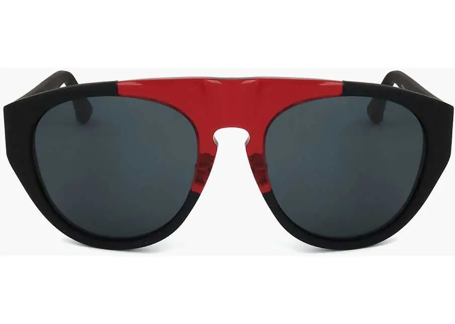 Ochelari de soare LINDA FARROW Kris Van Assche Aviator Sunglasses With Two-Tone Frame Black Barbati (BM 18098662) 1