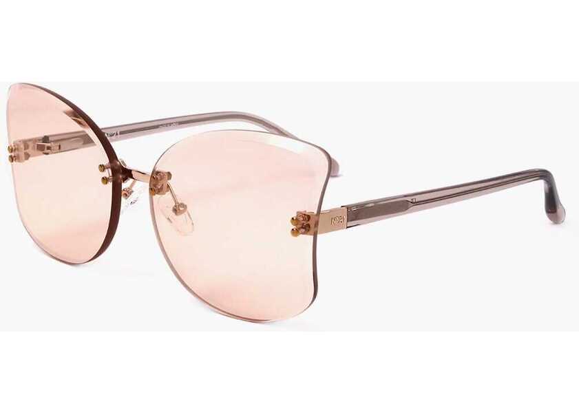 Ochelari de soare LINDA FARROW No 21 Butterfly Sunglasses With Full-Lens Design Pink Femei (BM 18098665) 2