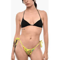 Sutiene Solid Color Icon Triangle Bikini Top Femei