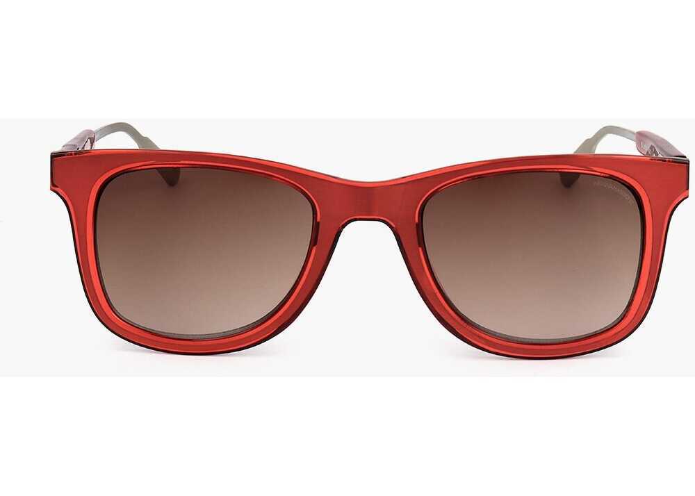 Ochelari de soare LINDA FARROW Kris Van Assche Wayfarer Sunglasses With Gradient Lenses Red Barbati (BM 18098767) 1