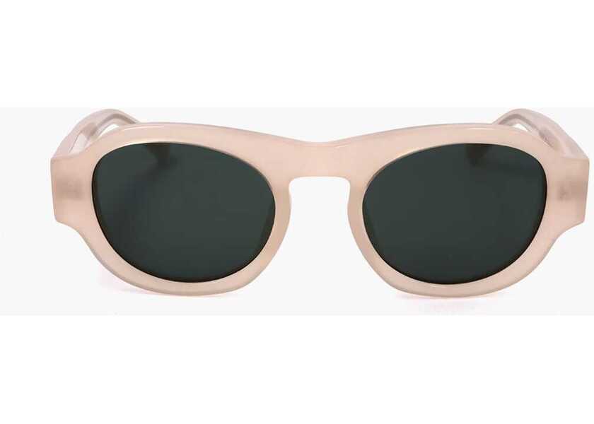 Ochelari de soare LINDA FARROW Dries Van Noten Oval Sunglasses With See Through Frame Pink Femei (BM 18098776) 1