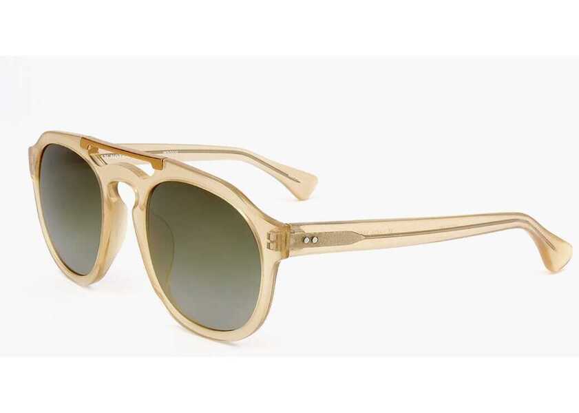 Ochelari de soare LINDA FARROW Dries Van Noten Aviator Sunglasses With Metal Detail Yellow Femei (BM 18098779) 2