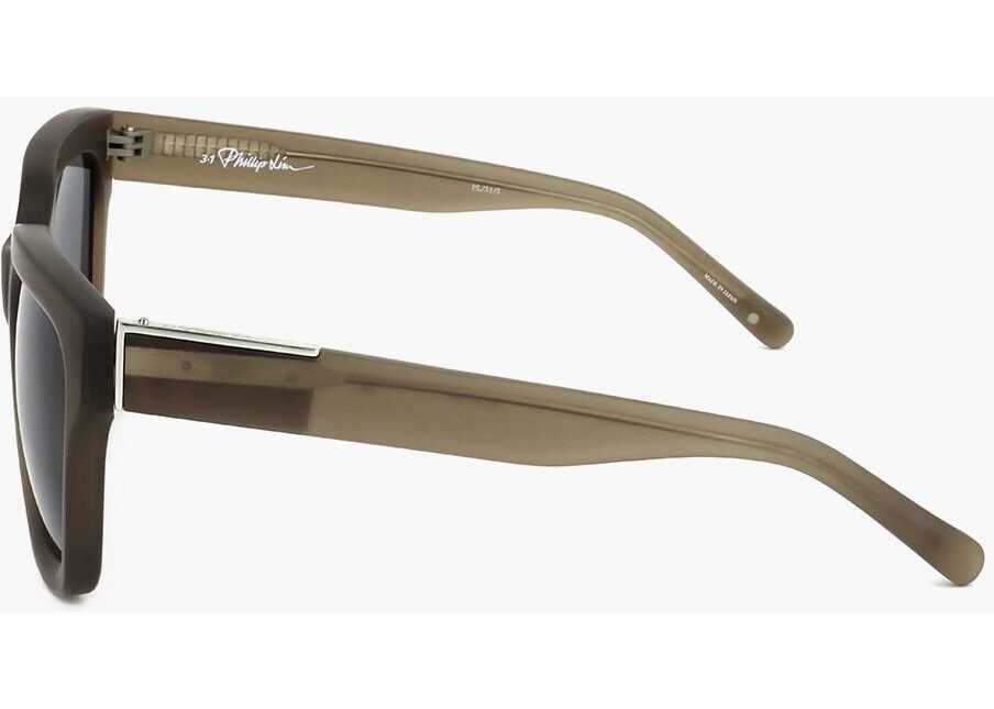 Ochelari de soare LINDA FARROW Phillip Lim Wayfarer Sunglasses With See Through Frame Brown Barbati (BM 18098788) 3