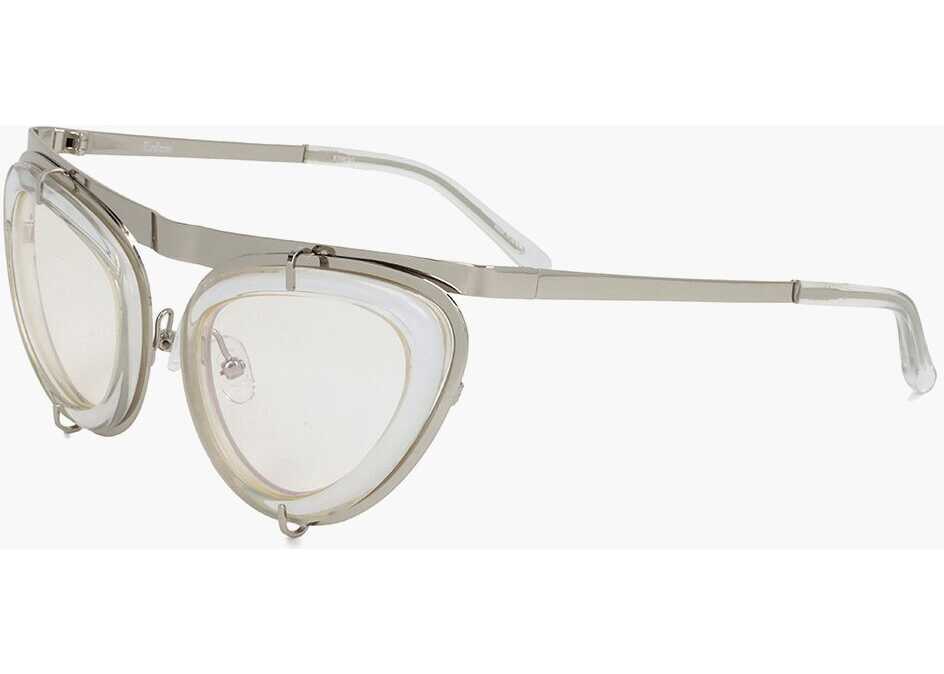 Ochelari de soare LINDA FARROW Erdem Cat-Eye Sunglasses With Metal Frame Silver Femei (BM 18098803) 2