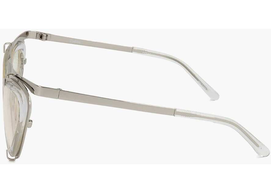 Ochelari de soare LINDA FARROW Erdem Cat-Eye Sunglasses With Metal Frame Silver Femei (BM 18098803) 3