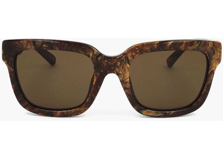 Ochelari de soare LINDA FARROW Phillip Lim Marble Effect Frame Wayfarer Sunglasses Brown Barbati (BM 18098812) 1