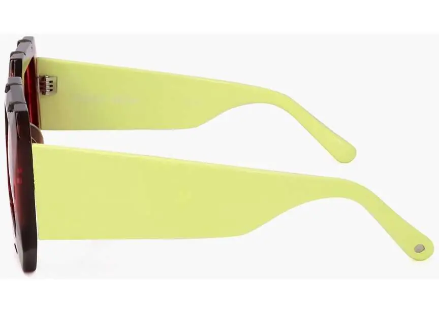 Ochelari de soare LINDA FARROW Markus Lupfer Square Sunglasses With See Through Frame Red Femei (BM 18098815) 3