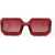 LINDA FARROW Markus Lupfer Square Sunglasses With See Through Frame Red