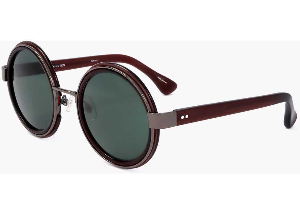 Ochelari de soare LINDA FARROW Dries Van Noten Metal Detailed Round Sunglasses Burgundy Femei (BM 18098818) 2