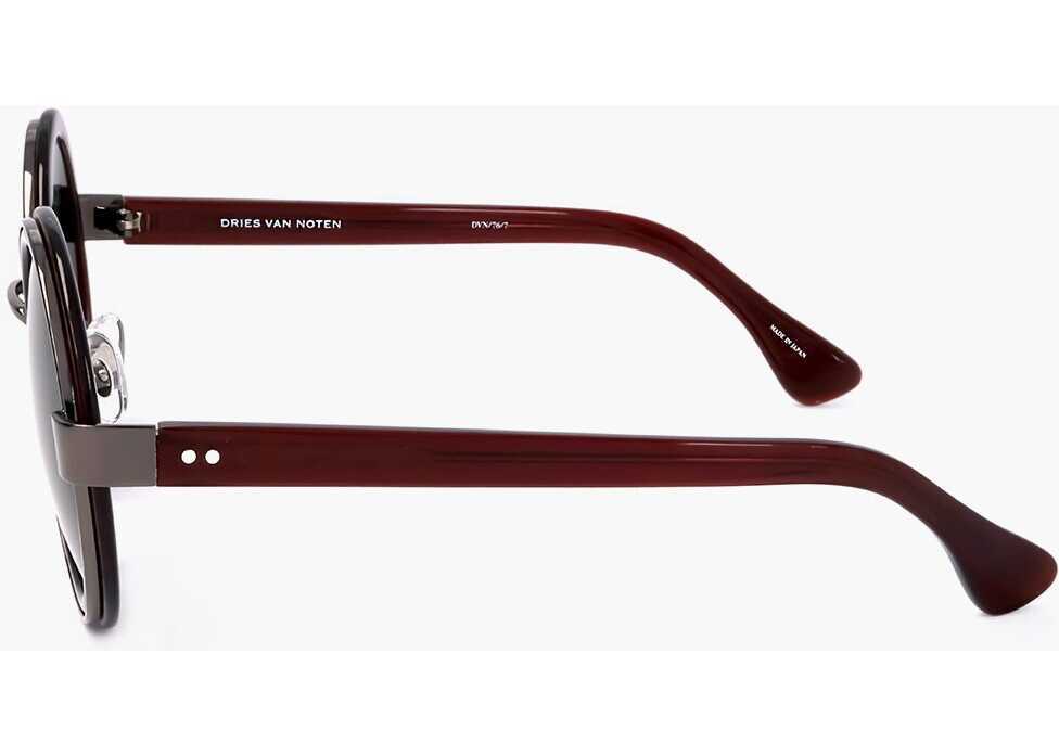 Ochelari de soare LINDA FARROW Dries Van Noten Metal Detailed Round Sunglasses Burgundy Femei (BM 18098818) 3