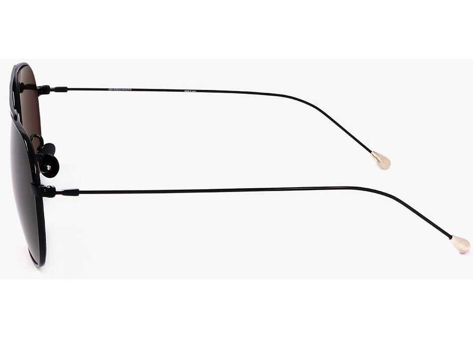 Ochelari de soare LINDA FARROW Ann Demeulemeester Aviator Sunglasses With Extra Slim Frame Black Barbati (BM 18098827) 3