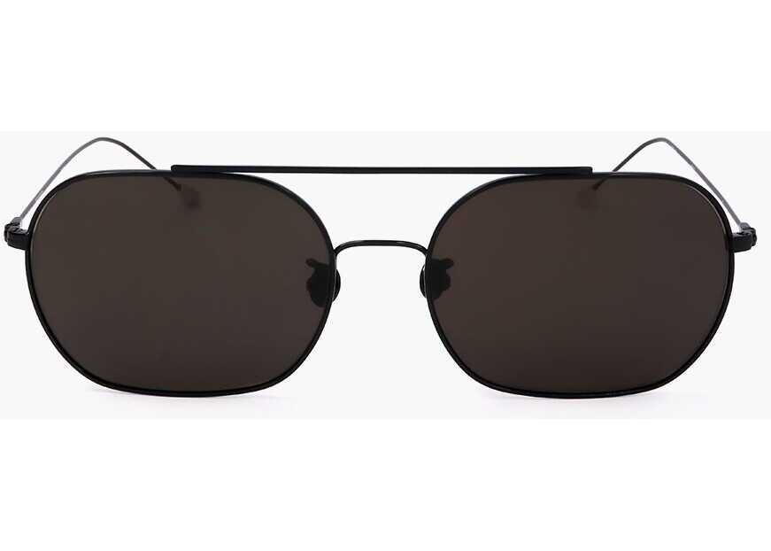 Ochelari de soare LINDA FARROW Ann Demeulemeester Aviator Sunglasses With Extra Slim Frame Black Barbati (BM 18098827) 1