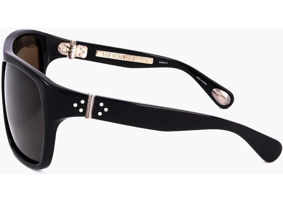 Ochelari de soare LINDA FARROW Ann Demeulemeester Shield Sunglasses With Plastic Frame Black Barbati (BM 18098830) 3