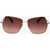 Max Mara Pentagonal Sunglasses With Gradient Lenses Brown