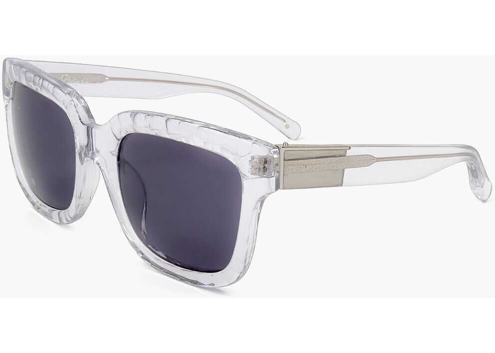 Ochelari de soare LINDA FARROW Phillip Lim Wayfarer Sunglasses With Transparent Frame White Barbati (BM 18098848) 2