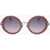 Marc Jacobs Runaway Round Sunglasses With Metal Bridge Brown