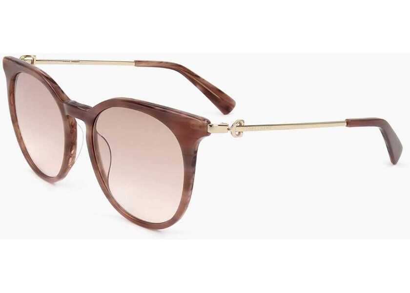 Ochelari de soare Longchamp Wayfarer Sunglasses With Marble Eeffect Frame Brown Femei (BM 18099085) 2