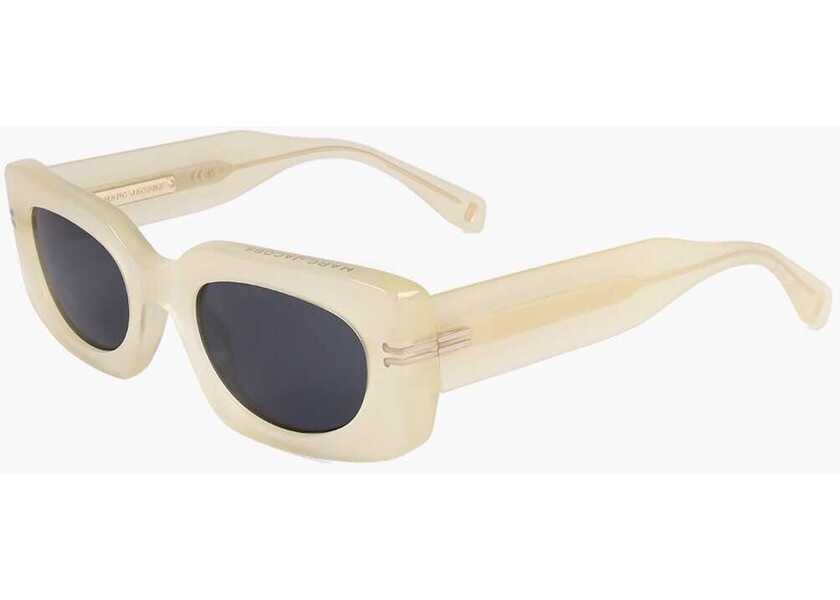 Ochelari de soare Marc Jacobs Runaway Rectangular Sunglasses Wiith Thick Rods Beige Femei (BM 18099088) 2