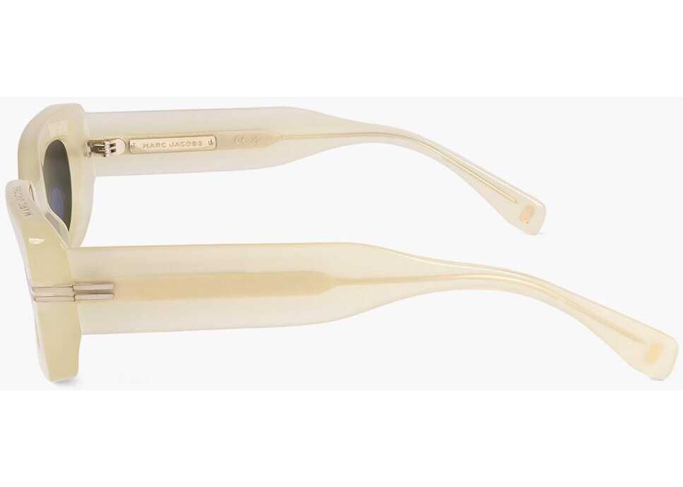 Ochelari de soare Marc Jacobs Runaway Rectangular Sunglasses Wiith Thick Rods Beige Femei (BM 18099088) 3