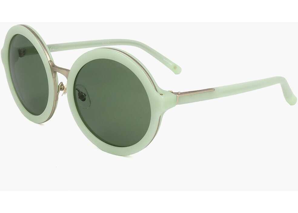 Ochelari de soare LINDA FARROW Phillip Lim Oval Sunglasses With Metal Bridge Green Femei (BM 18099097) 2
