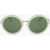 LINDA FARROW Phillip Lim Oval Sunglasses With Metal Bridge Green