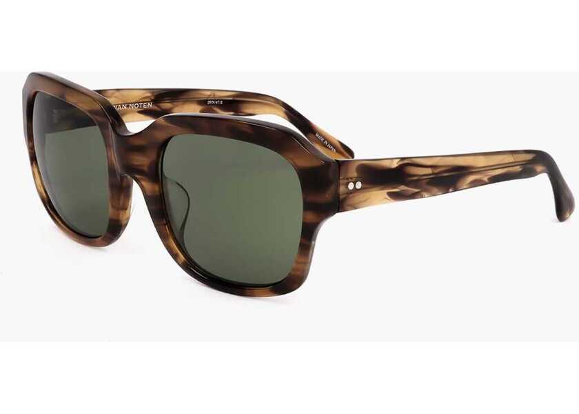 Ochelari de soare LINDA FARROW Dries Van Noten Tortoiseshell Sunglasses With Rectangular De Brown Femei (BM 18099100) 2