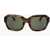 LINDA FARROW Dries Van Noten Tortoiseshell Sunglasses With Rectangular De Brown