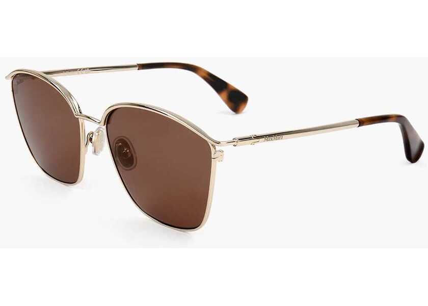 Ochelari de soare Max Mara Clubmaster Sunglasses With Metal Frame Brown Femei (BM 18099112) 2