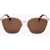Max Mara Clubmaster Sunglasses With Metal Frame Brown