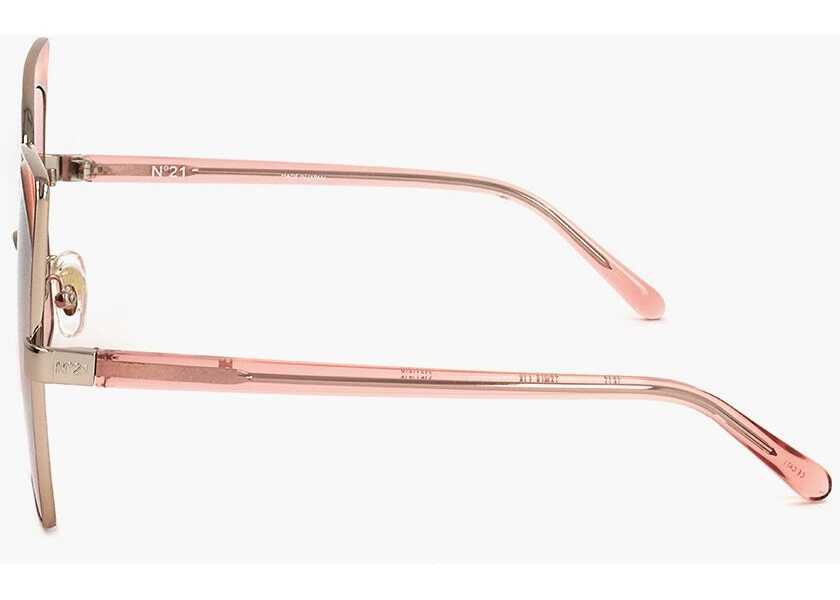 Ochelari de soare LINDA FARROW No 21 Butterfly Sunglasses With Metal Frame Pink Femei (BM 18099130) 3