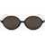 LINDA FARROW Ann Demeulemeester Oval Sunglasses With Metal Rods Black