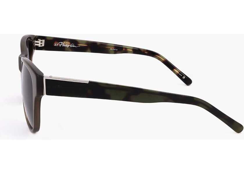 Ochelari de soare LINDA FARROW Phillip Lim Tortoiseshell Detailed Wayfarer Sunglasses Brown Barbati (BM 18099145) 3