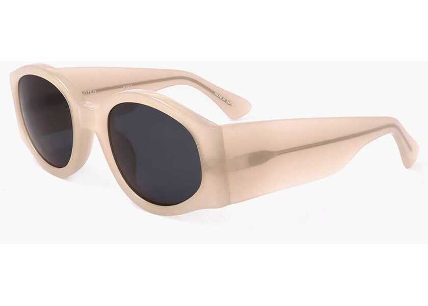 Ochelari de soare LINDA FARROW Dries Van Noten Sunglasses With Thick Rods Pink Femei (BM 18099148) 2