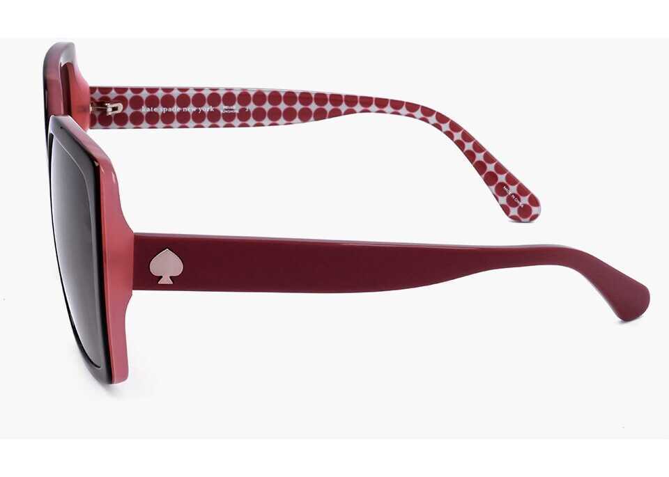 Ochelari de soare Kate Spade New York Square Sunglasses With Polka Dot Patterned Detail Burgundy Femei (BM 18099160) 3