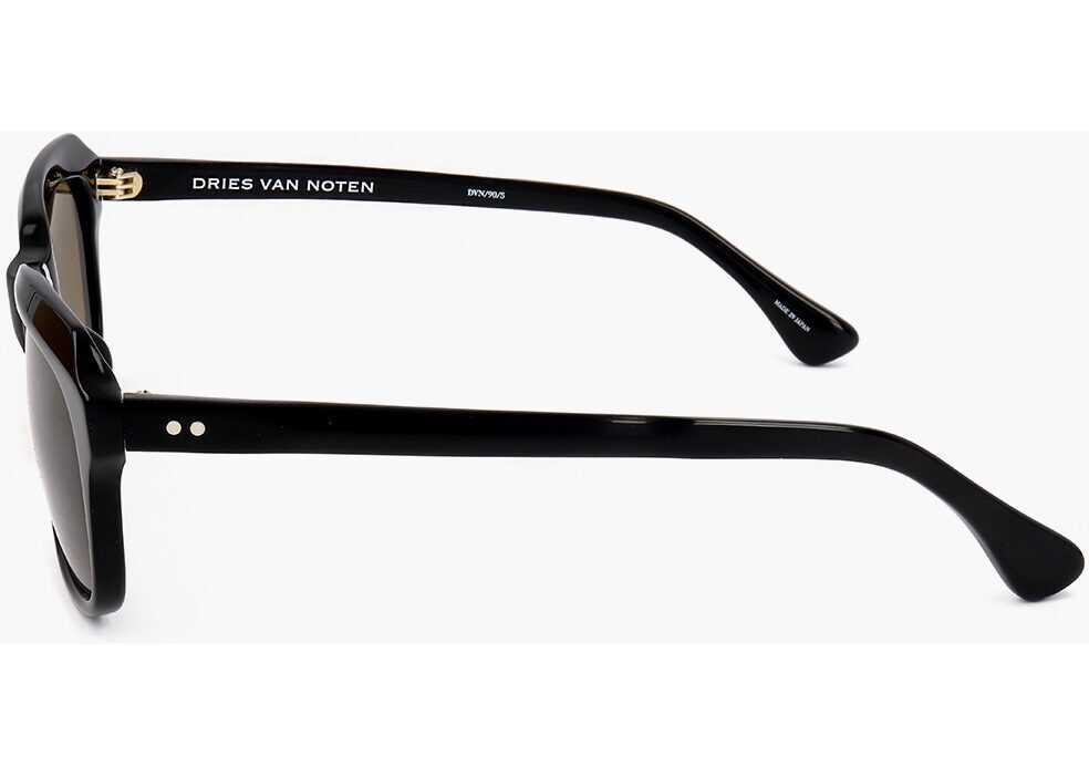 Ochelari de soare LINDA FARROW Dries Van Noten Rectangular-Shaped Sunglasses Black Barbati (BM 18099163) 3