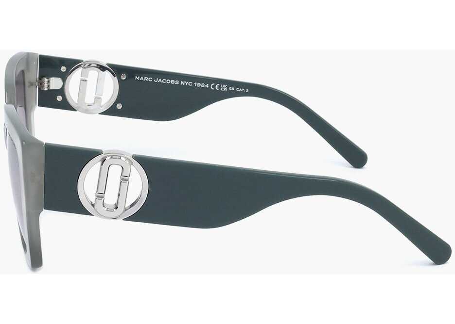 Ochelari de soare Marc Jacobs Wayfarer Sunglasses With Logoed Rods Light Blue Femei (BM 18099172) 3