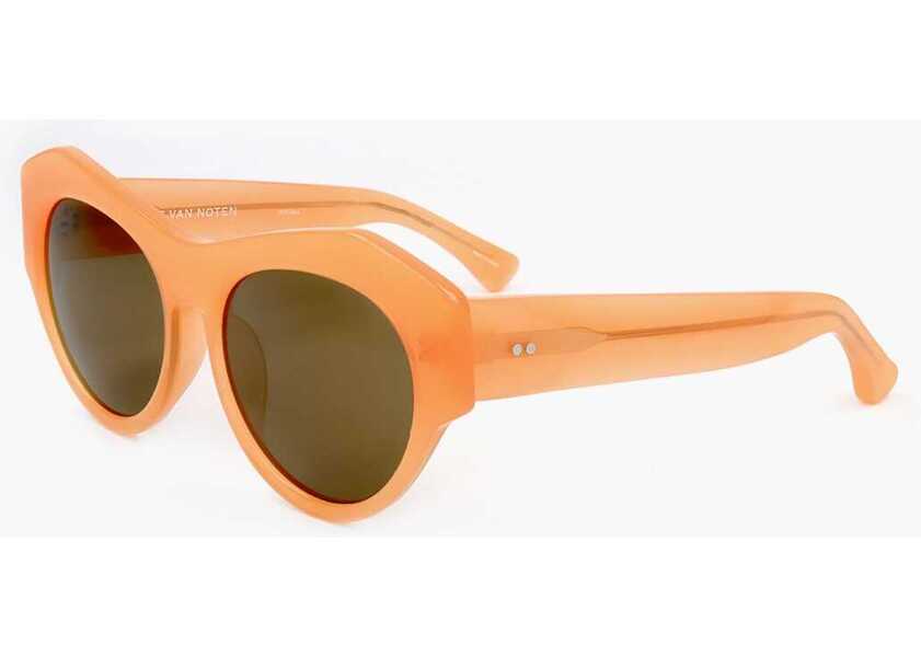 Ochelari de soare LINDA FARROW Dries Van Noten Sunglasses With See Through Frame Orange Femei (BM 18099175) 2