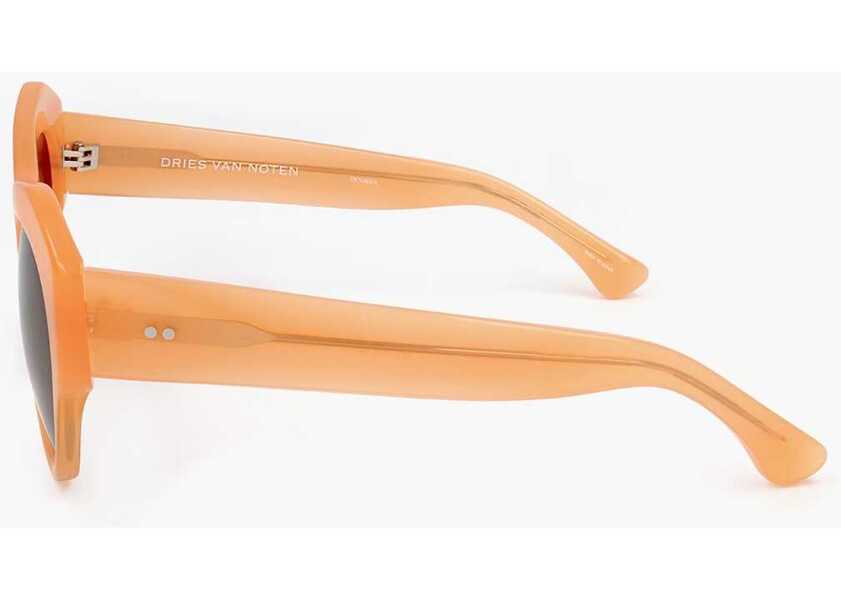 Ochelari de soare LINDA FARROW Dries Van Noten Sunglasses With See Through Frame Orange Femei (BM 18099175) 3