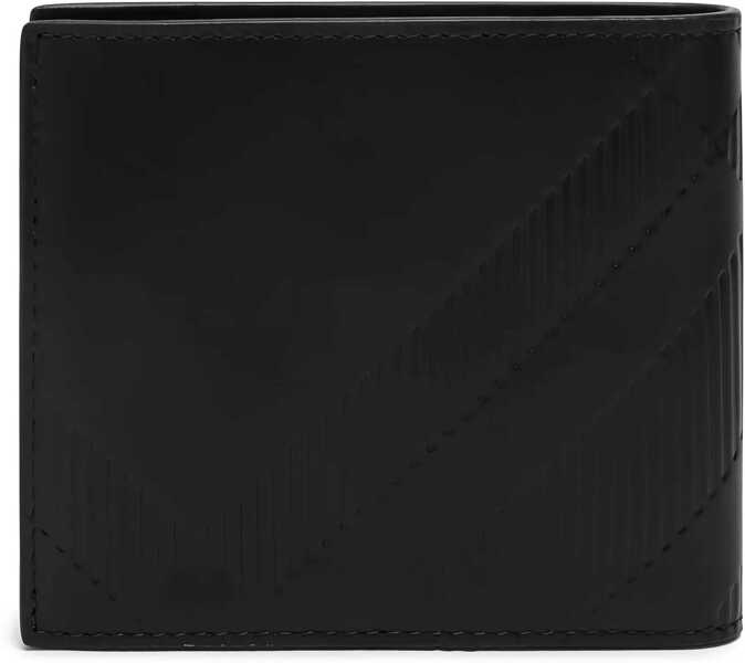 Portofele Burberry Embossed Check Wallet BLACK Barbati (BM 18099436) 2