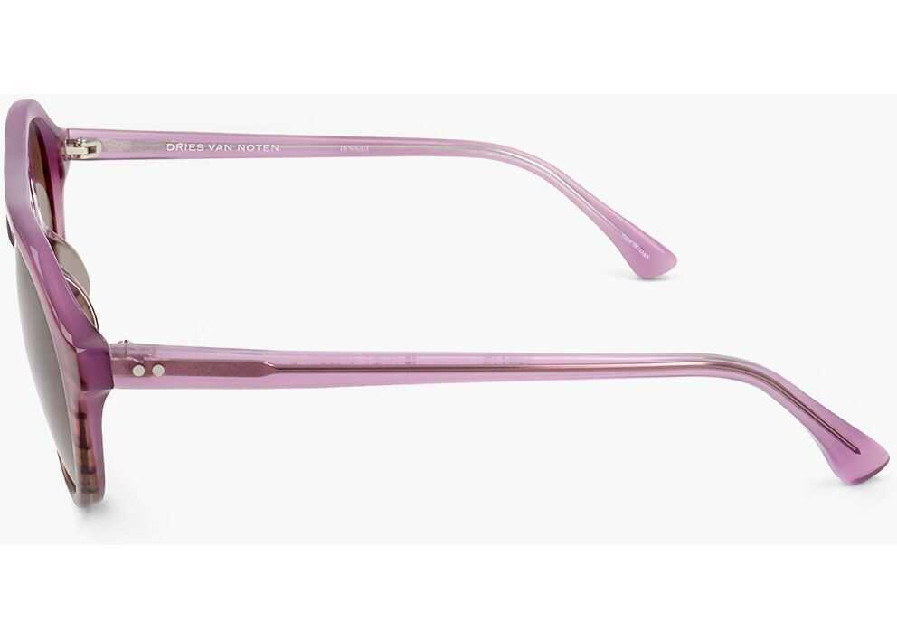 Ochelari de soare LINDA FARROW Dries Van Noten Aviator Sunglasses With Patterned Frame Pink Barbati (BM 18099685) 3