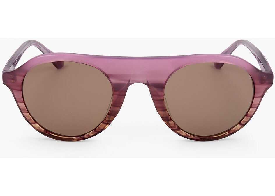 Ochelari de soare LINDA FARROW Dries Van Noten Aviator Sunglasses With Patterned Frame Pink Barbati (BM 18099685) 1