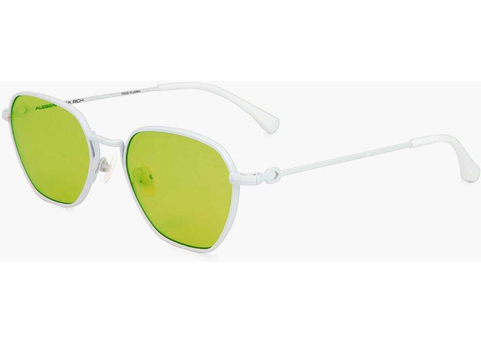 Ochelari de soare LINDA FARROW Alessandra Rich Pantos Sunglasses With Neon Lenses Yellow Femei (BM 18099712) 2