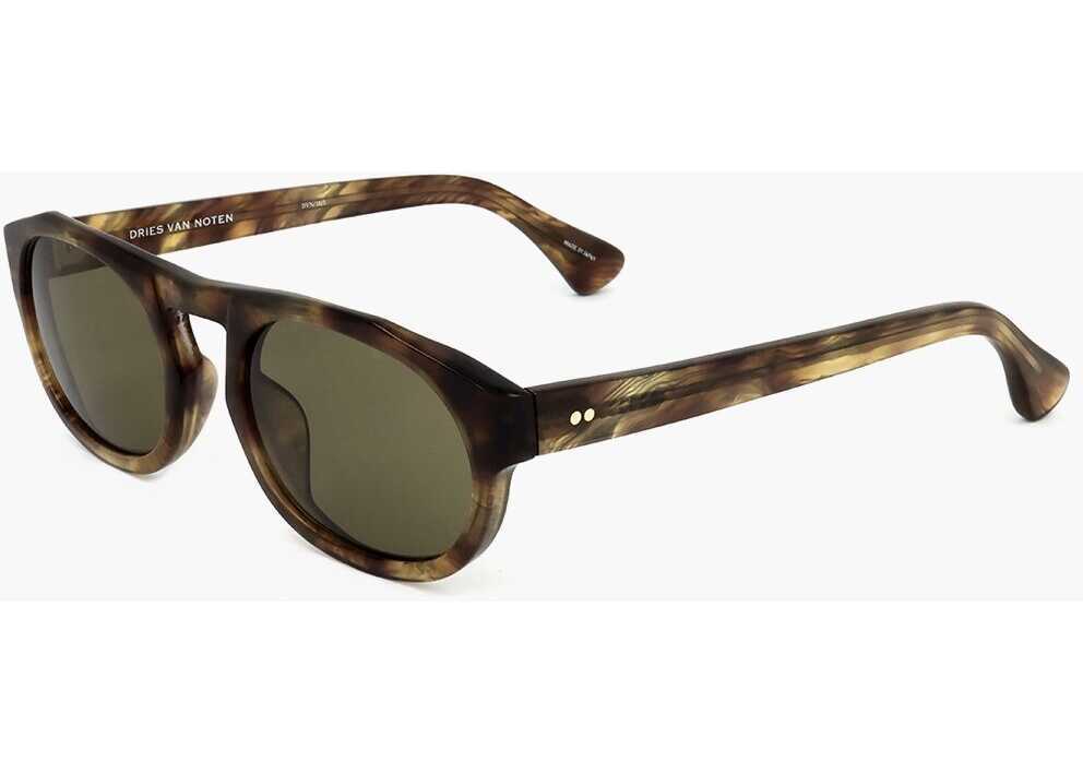 Ochelari de soare LINDA FARROW Dries Van Noten Pantos Sunglasses With Animal Patterned Fram Brown Femei (BM 18099715) 2