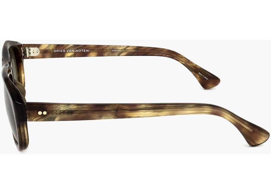 Ochelari de soare LINDA FARROW Dries Van Noten Pantos Sunglasses With Animal Patterned Fram Brown Femei (BM 18099715) 3
