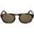 LINDA FARROW Dries Van Noten Pantos Sunglasses With Animal Patterned Fram Brown